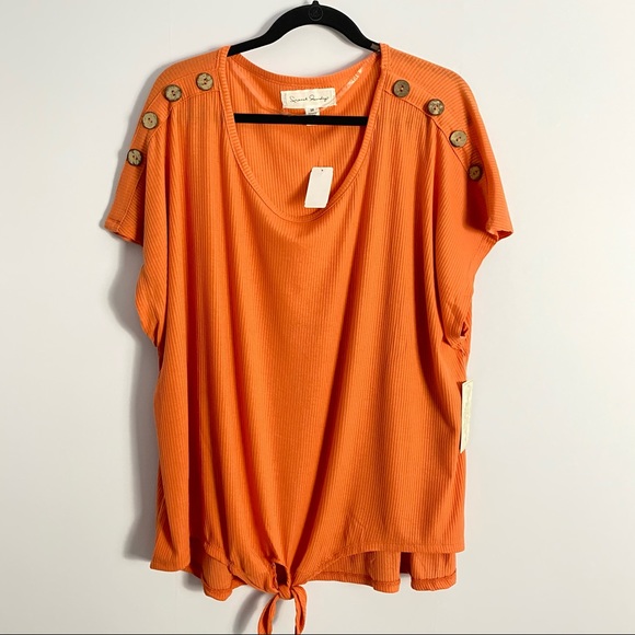 NWT French Laundry Tie Front Tee